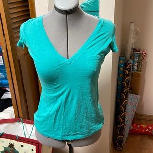 Teal V neck tshirt
